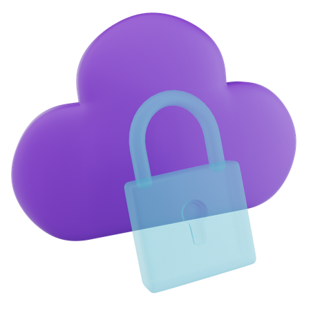 Cloud Security  3D Icon