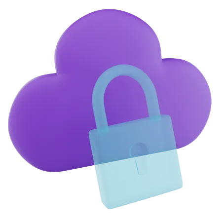 Cloud Security  3D Icon