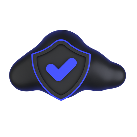 Cloud Security  3D Icon