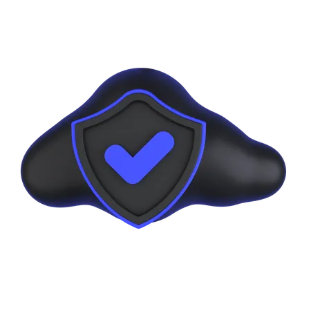 Cloud Security  3D Icon