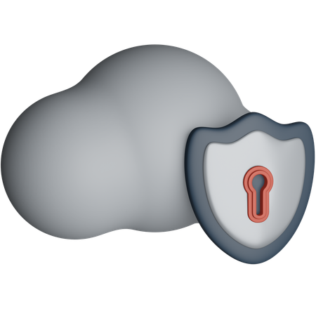 Cloud Security  3D Icon
