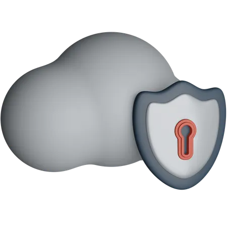 Cloud Security  3D Icon