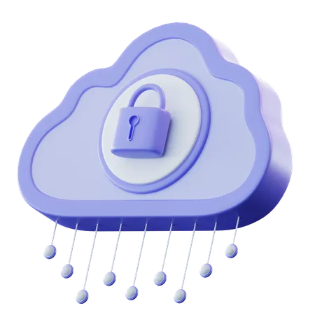 Cloud Security  3D Icon