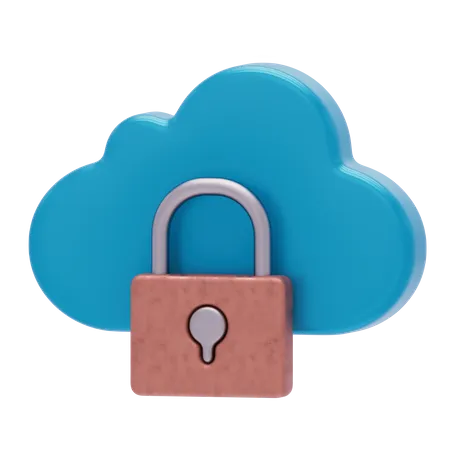 Cloud Security  3D Icon