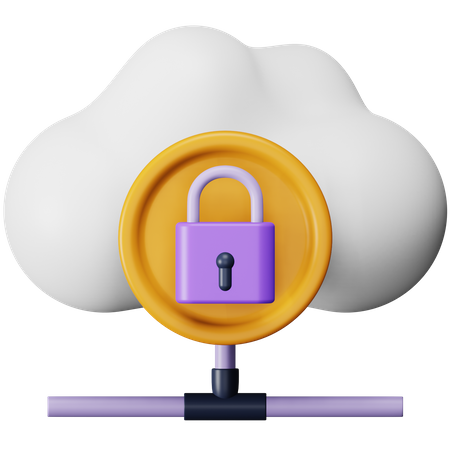 Cloud Security  3D Icon