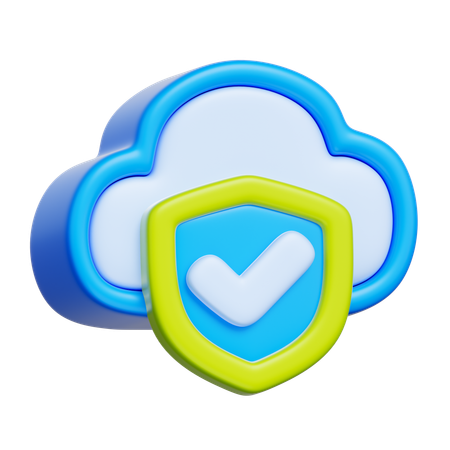 Cloud Security  3D Icon