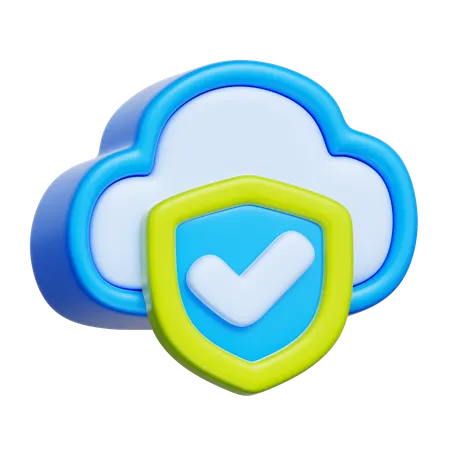 Cloud Security  3D Icon