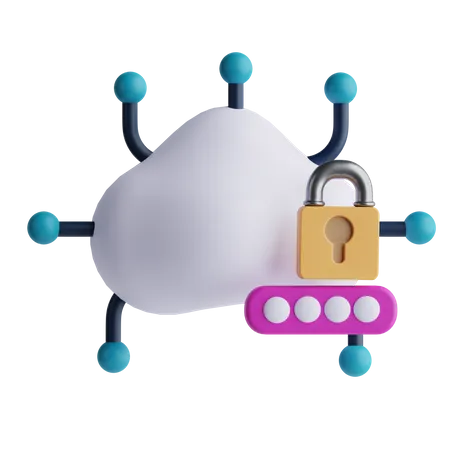 Cloud Security  3D Icon