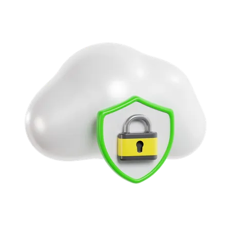 Cloud Security  3D Icon