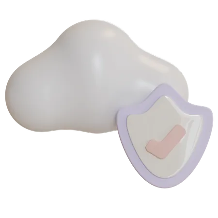 Cloud Security  3D Icon