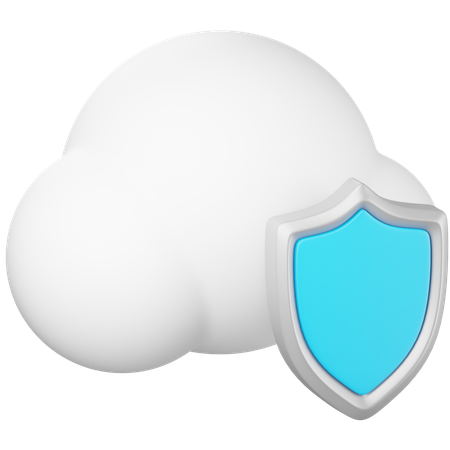 Cloud Security  3D Icon