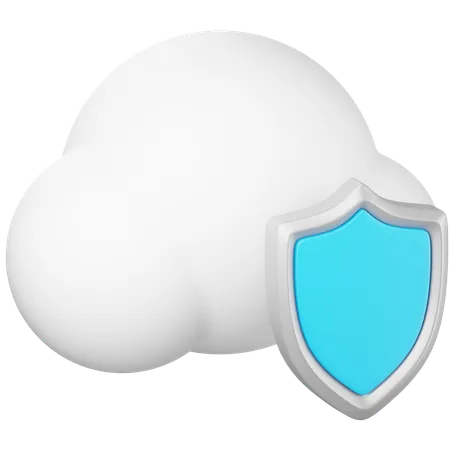 Cloud Security  3D Icon