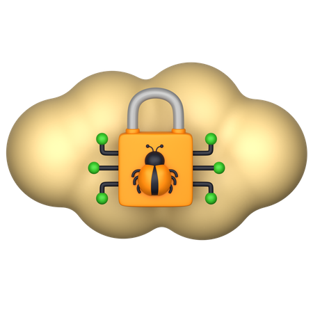 Cloud Security  3D Icon