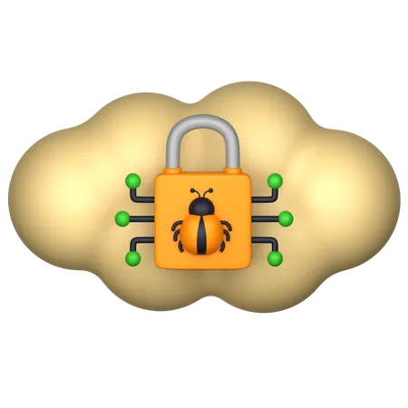 Cloud Security  3D Icon