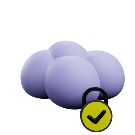 Cloud Security  3D Icon