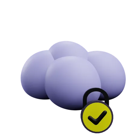 Cloud Security  3D Icon