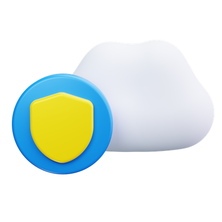 Cloud Security  3D Icon