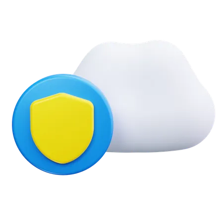 Cloud Security  3D Icon