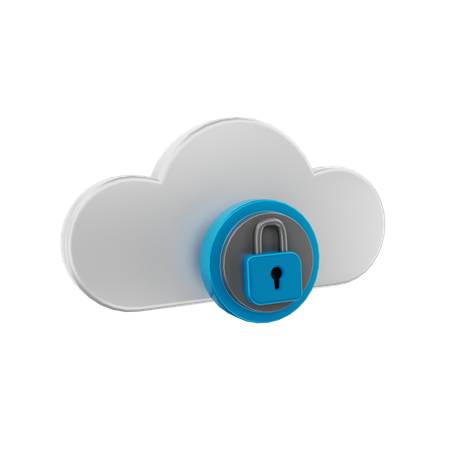 Cloud Security  3D Icon