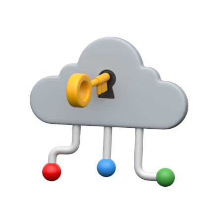 Cloud Security  3D Icon