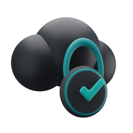 Cloud Security  3D Icon