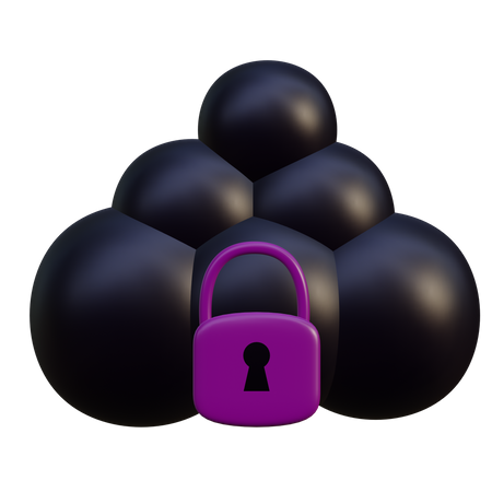 Cloud Security  3D Icon