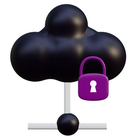 Cloud Security  3D Icon