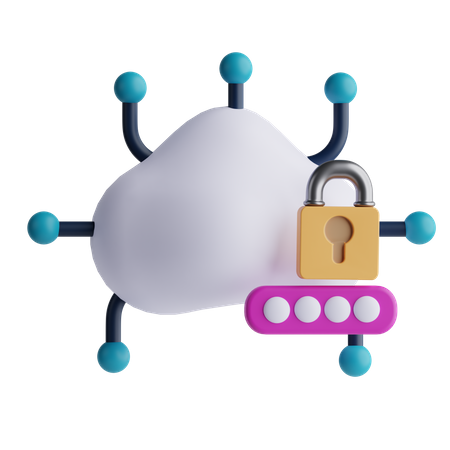 Cloud Security  3D Icon