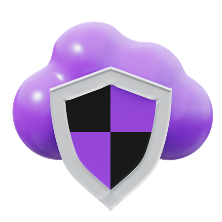 Cloud Security  3D Icon
