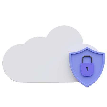 Cloud Security  3D Icon