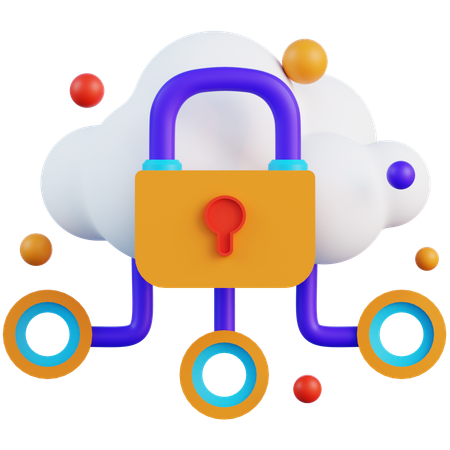 Cloud Security  3D Icon