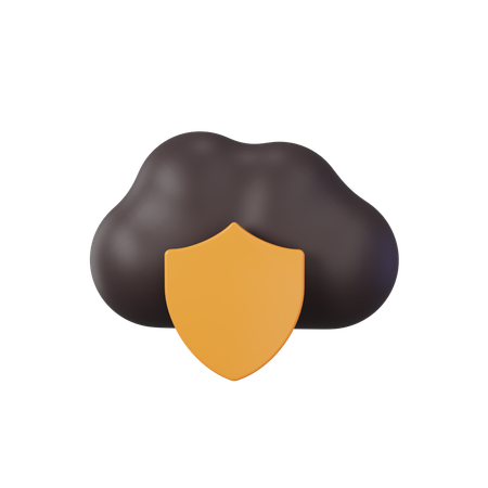 Cloud Security  3D Icon