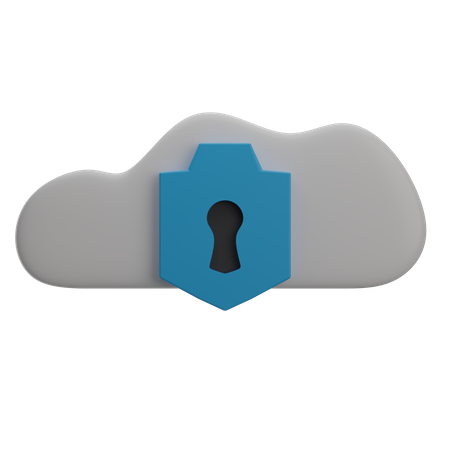 Cloud Security  3D Illustration