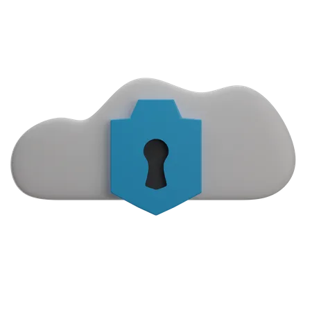 Cloud Security  3D Illustration