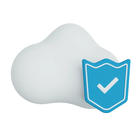 Cloud Security  3D Illustration