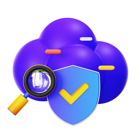 Cloud Security  3D Illustration