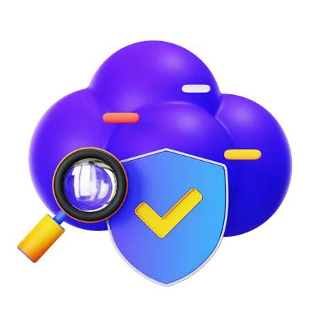 Cloud Security  3D Illustration