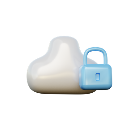 Cloud Security  3D Illustration