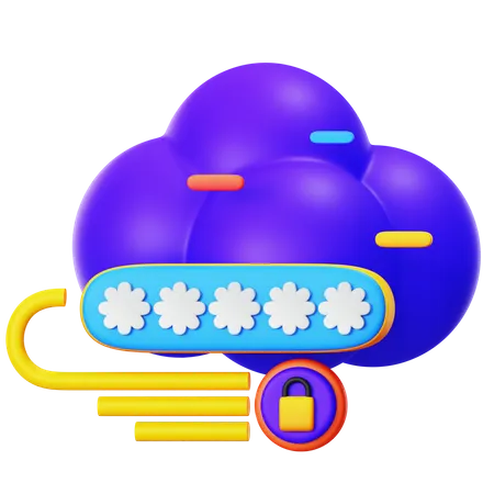 Cloud Security  3D Illustration