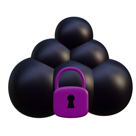 Cloud Security  3D Illustration