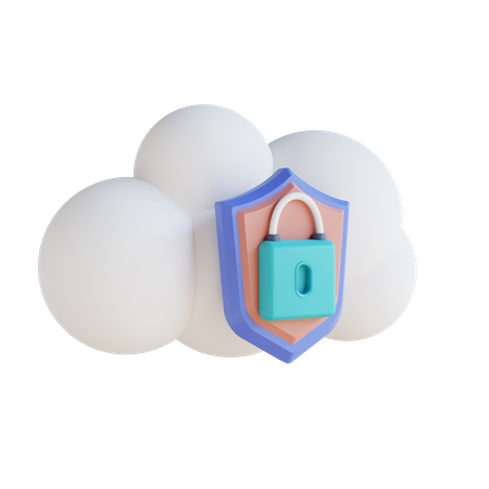 Cloud Security  3D Illustration