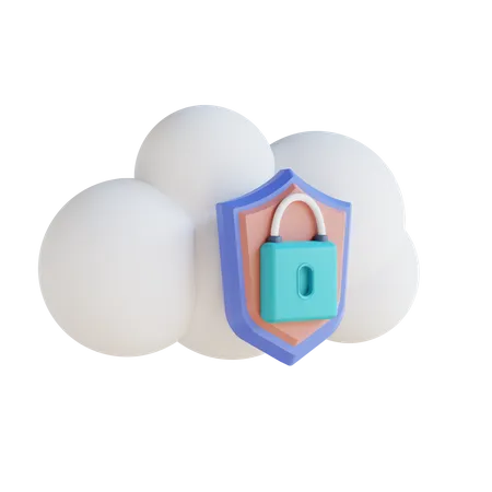 Cloud Security  3D Illustration