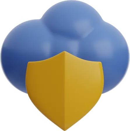 Cloud Security  3D Illustration