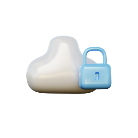 Cloud Security 3D Illustration