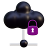 cloud-security 3d illustration