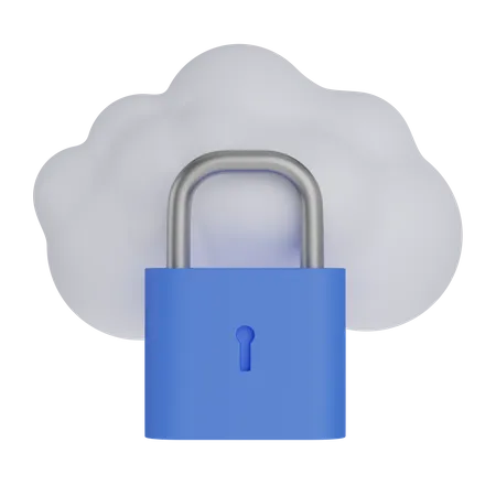 Cloud security  3D Icon