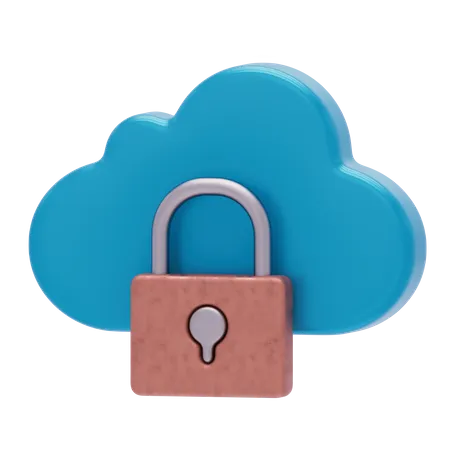 Cloud Security 3D Icon