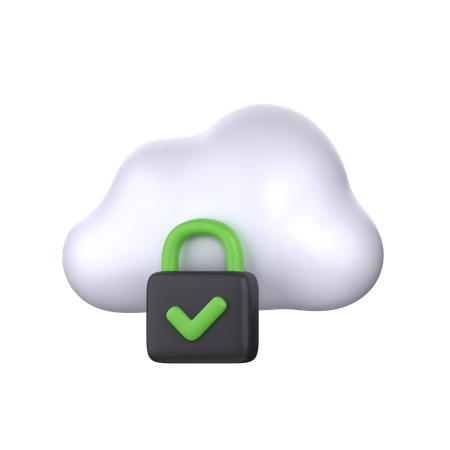 Cloud Security  3D Icon