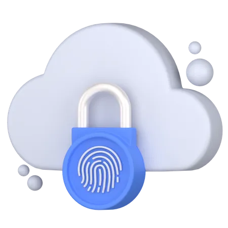 Security Of Files Inside Cloud Technology 3D Icon