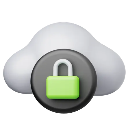 Cloud Security  3D Icon
